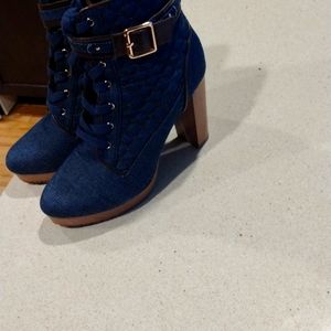 Jean high heels